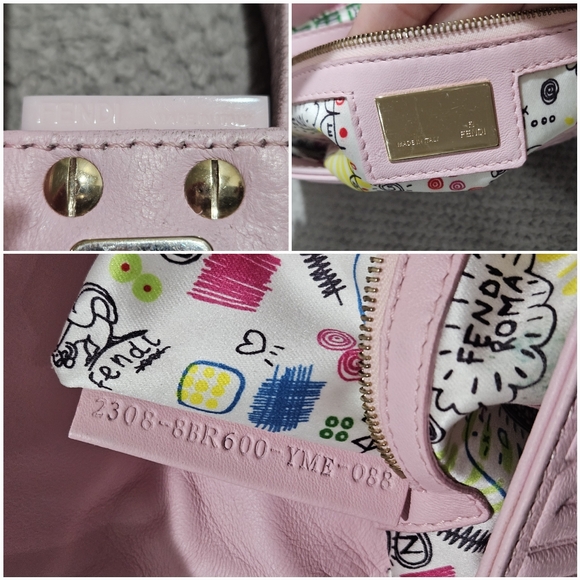 FENDI Baguette bag Leather Vintage FF Logo - Picture 10 of 16